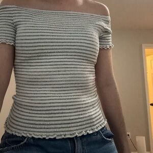 Striped Off-Shoulder Top